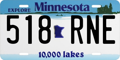 MN license plate 518RNE