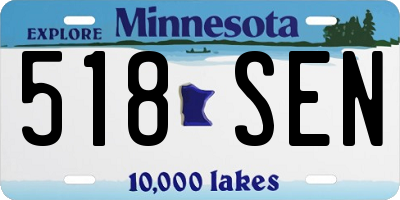 MN license plate 518SEN