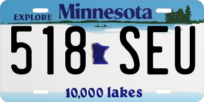 MN license plate 518SEU