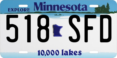 MN license plate 518SFD