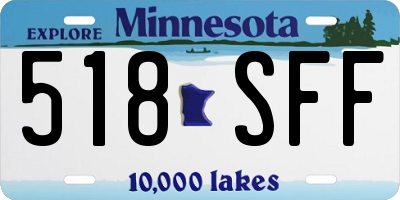 MN license plate 518SFF
