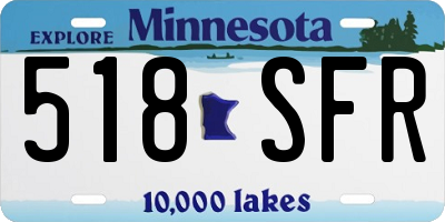MN license plate 518SFR
