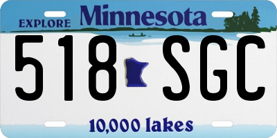MN license plate 518SGC