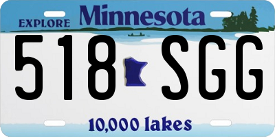 MN license plate 518SGG