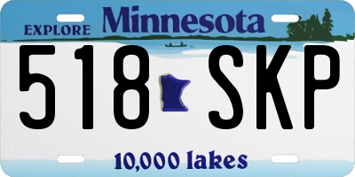 MN license plate 518SKP