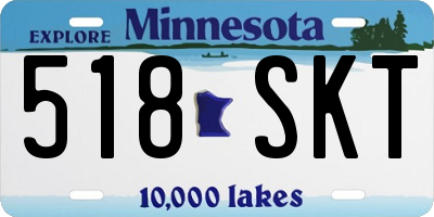 MN license plate 518SKT