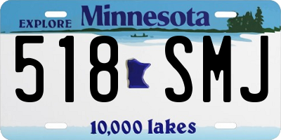 MN license plate 518SMJ
