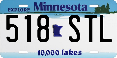 MN license plate 518STL