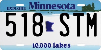 MN license plate 518STM