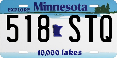 MN license plate 518STQ