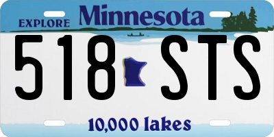 MN license plate 518STS
