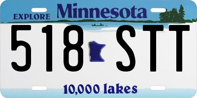 MN license plate 518STT