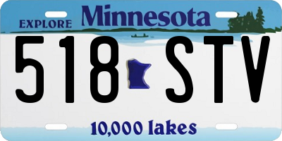 MN license plate 518STV