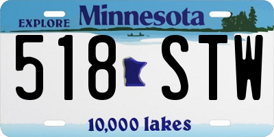 MN license plate 518STW