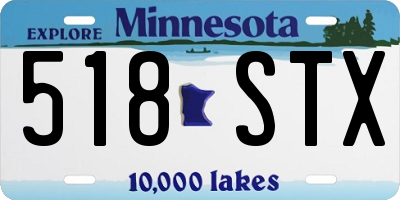 MN license plate 518STX