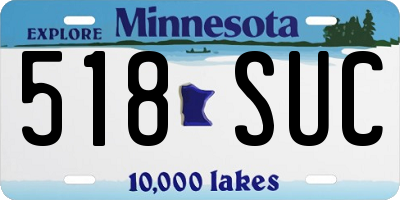 MN license plate 518SUC