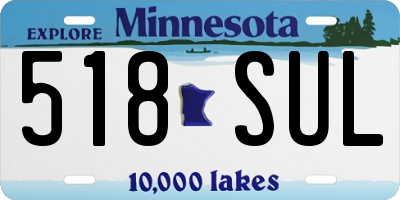 MN license plate 518SUL