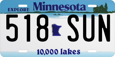 MN license plate 518SUN