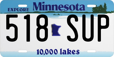 MN license plate 518SUP