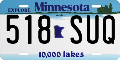MN license plate 518SUQ