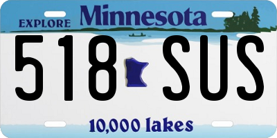 MN license plate 518SUS