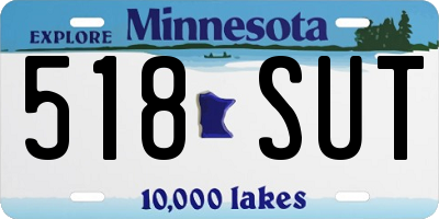 MN license plate 518SUT