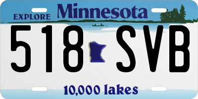 MN license plate 518SVB