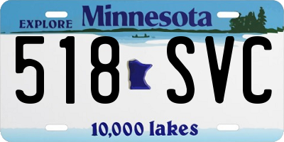 MN license plate 518SVC