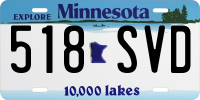 MN license plate 518SVD