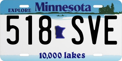 MN license plate 518SVE
