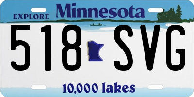 MN license plate 518SVG