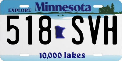 MN license plate 518SVH