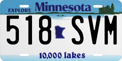 MN license plate 518SVM