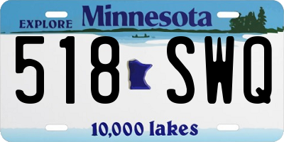 MN license plate 518SWQ