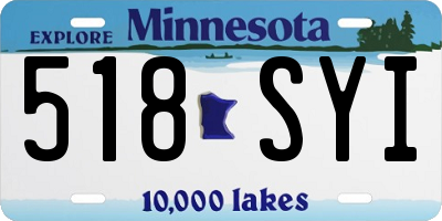 MN license plate 518SYI