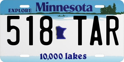 MN license plate 518TAR