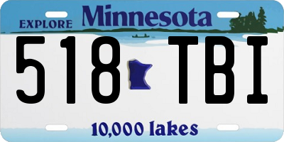 MN license plate 518TBI
