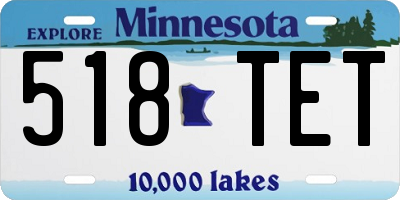 MN license plate 518TET