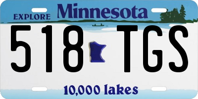 MN license plate 518TGS