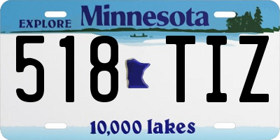 MN license plate 518TIZ