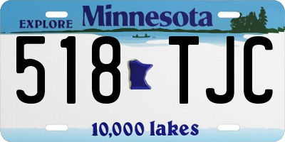 MN license plate 518TJC