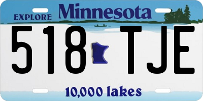 MN license plate 518TJE