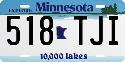 MN license plate 518TJI