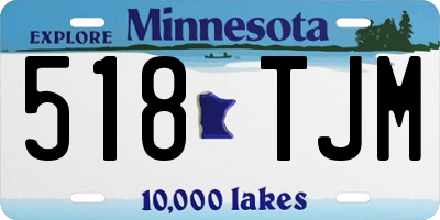 MN license plate 518TJM