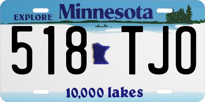 MN license plate 518TJO