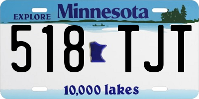 MN license plate 518TJT