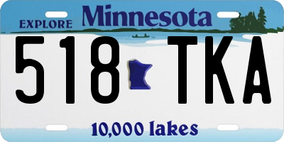 MN license plate 518TKA