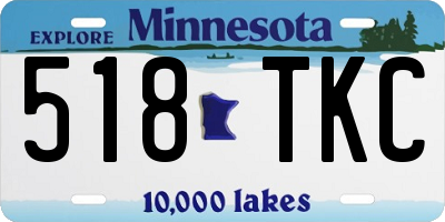 MN license plate 518TKC