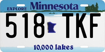 MN license plate 518TKF