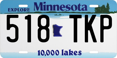 MN license plate 518TKP